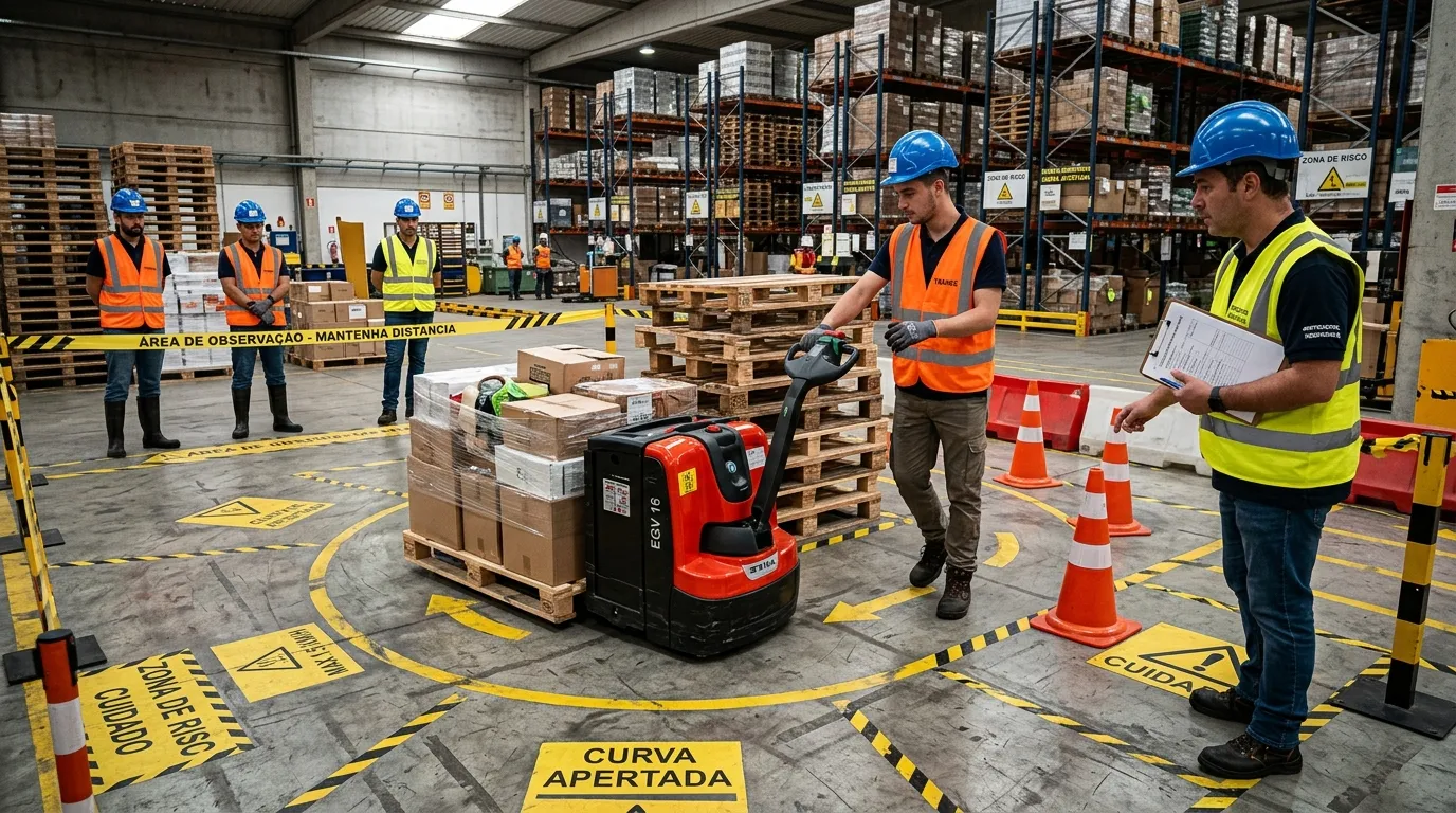Treinamento de Transpaleteira Elétrica para Iniciantes