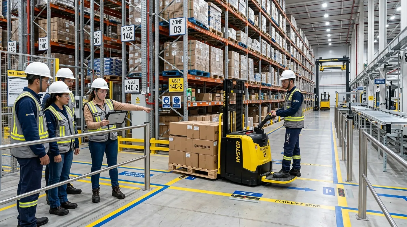 Treinamento Prático para Operadores de Paleteira Elétrica