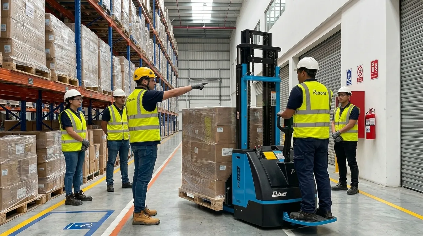 Práticas seguras na movimentação de materiais com transpaleteira