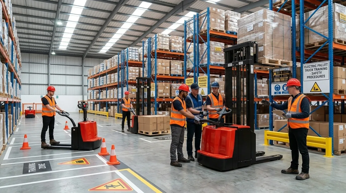 Capacitação prática para operadores de transpaleteira patolada