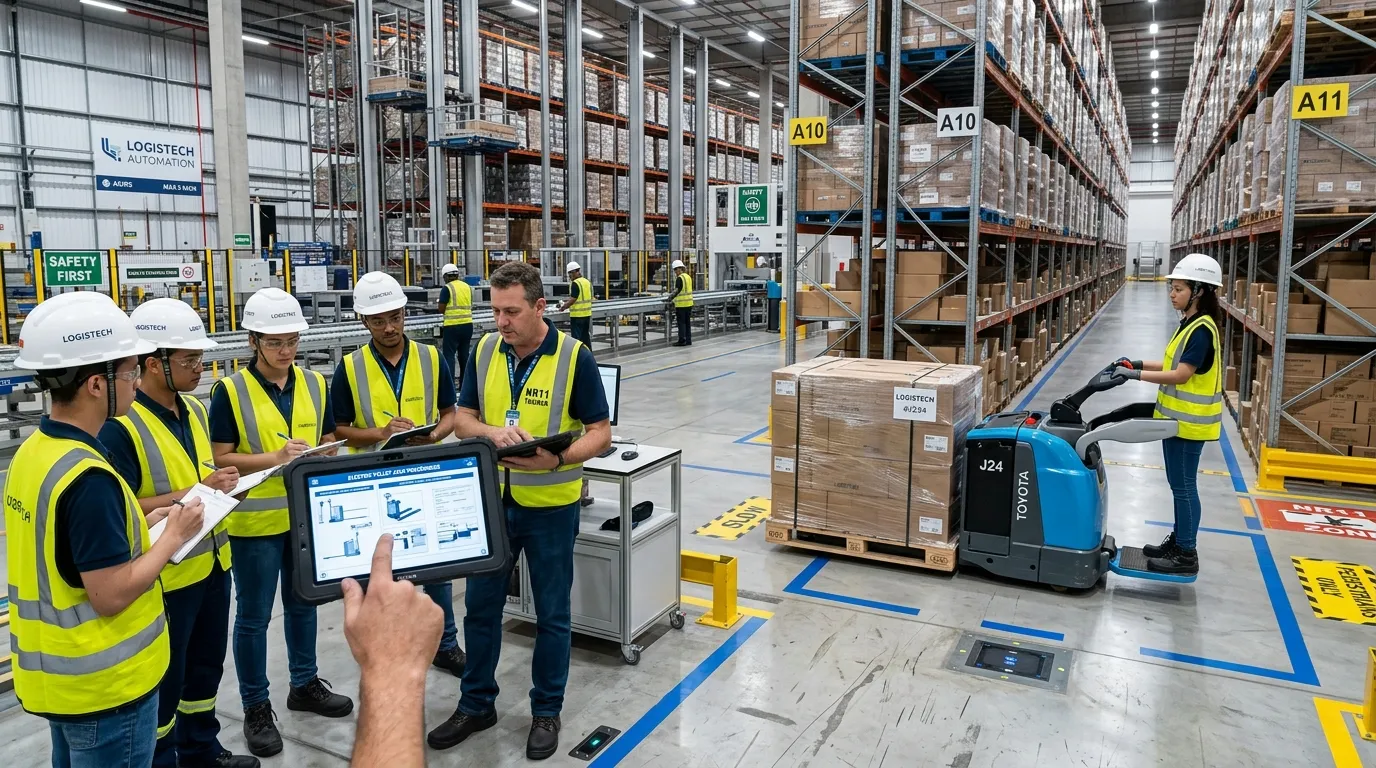 Treinamento conforme NR-11 para instrutores de paleteira elétrica